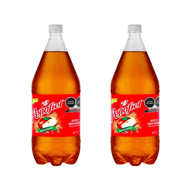 Agua Mineral Peñafiel Sabor Manzana Roja 2 Pzas De 2 Litros