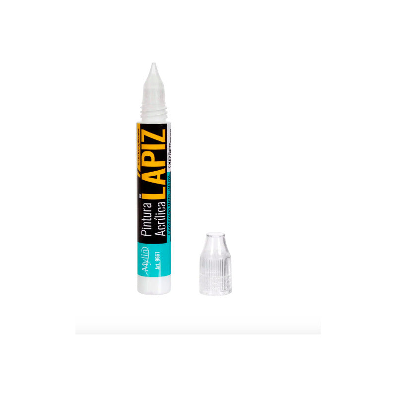 Pintura Acrílica En Lápiz Color Blanco 1 Pieza De 30ml Blanco
