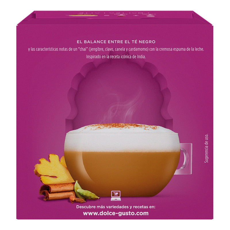 Nescafé Dolce Gusto Té Chai Latte | Polvo Para Preparar Bebidas | Caja De 16 Cápsulas