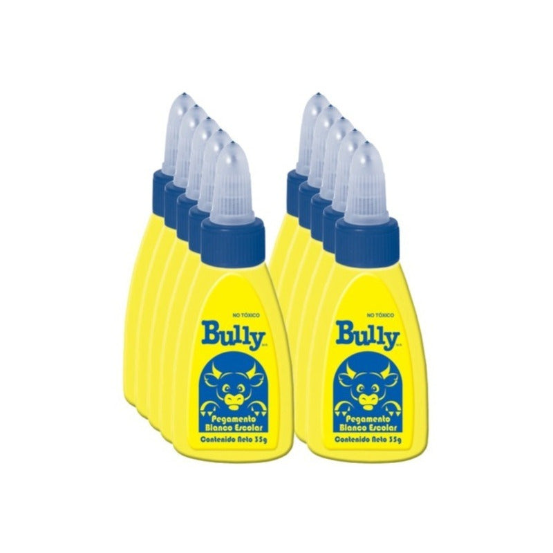 Pegamento Bully Escolar Blanco 35gr 10pzas