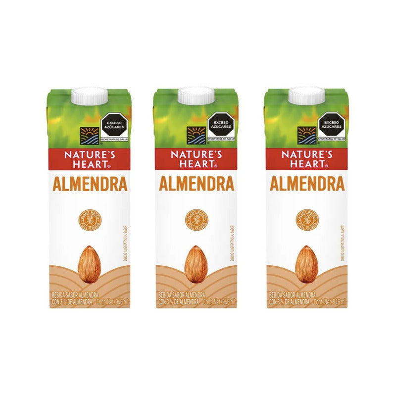 Bebida Vegetal Nature's Heart Sabor Almendra 3 Pzas De 946ml