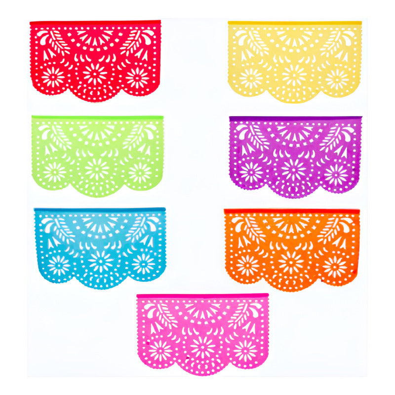 Guía De Papel Picado De 34cm X 4m 5 Piezas Varios Colores Guía De Papel Picado 34cm X 4m 1pz