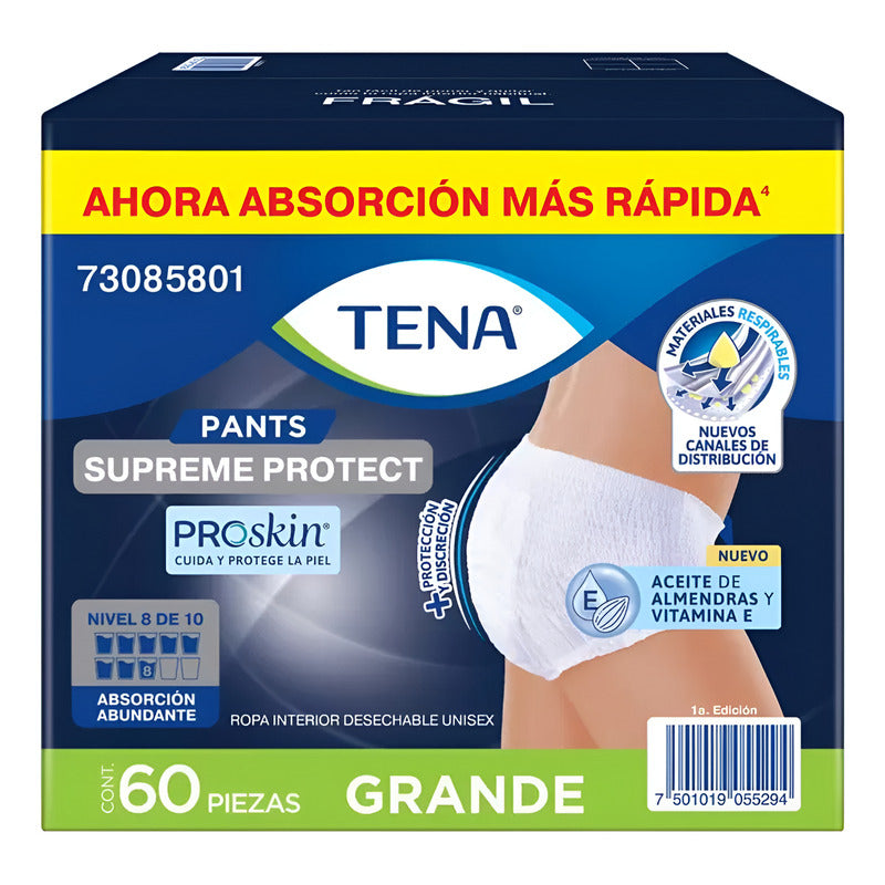 Tena Ropa Interior Desechable Pants Supreme Grande 60 Piezas Grande