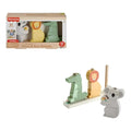Juguete Para Bebé Fisher Price Animalitos Apilable De Madera Amarillo Verde Blanco