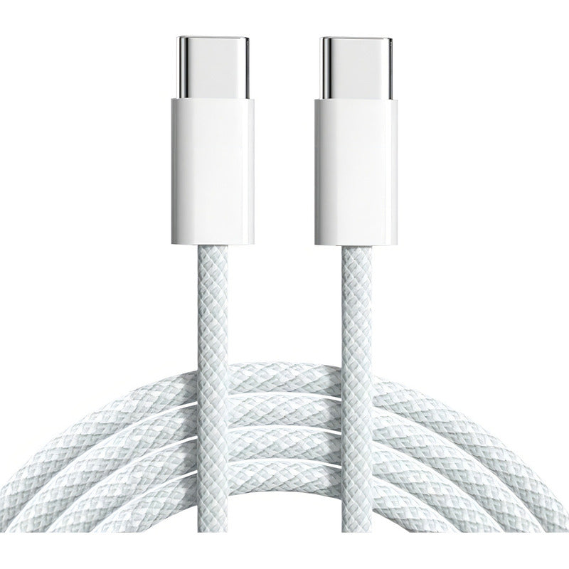 Cable Usb C Trenzado, Reforzado, Carga Rápida Gris