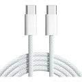 Mr. Gadgets Cable Usb C Carga Rápida, Trenzado, Reforzado, Para iPhone 16/15 Series, 60w Tipo C A Usb-c, Compatible Con Samsung Galaxy, Macbook Pro, iPad Pro, iPad Air, Google Pixel Gris