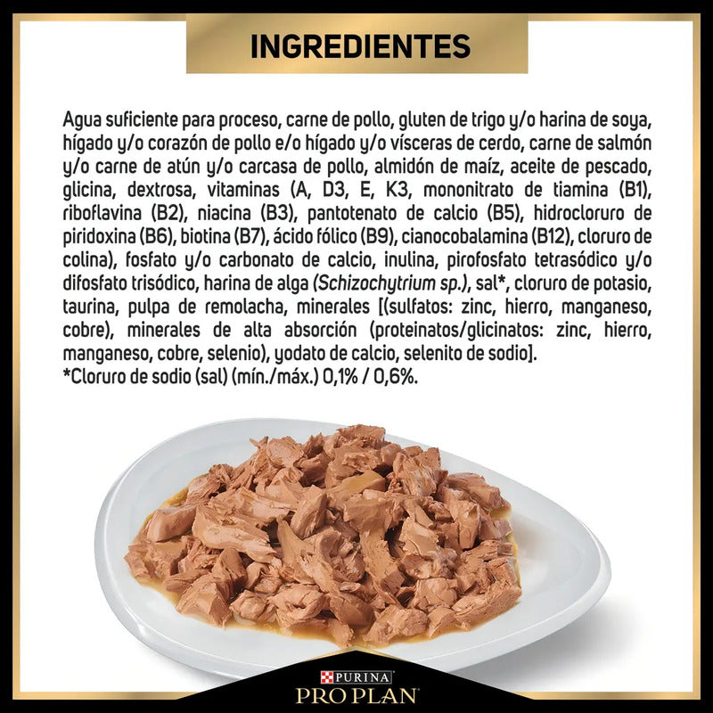 Comida Gato Adulto Los Tamaños Sabor Pollo En Salsa De 85 G