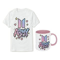 Playera + Taza Army Bts Blanco Army M Lisa