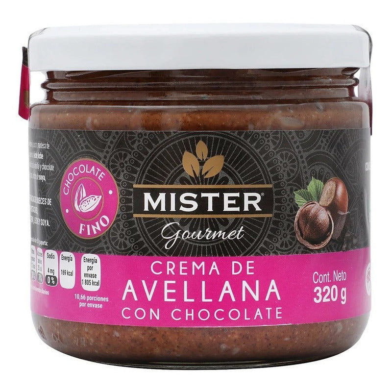 Crema De Avellana Con Chocolate Mr Gourmet Frasco 320gr Ipg