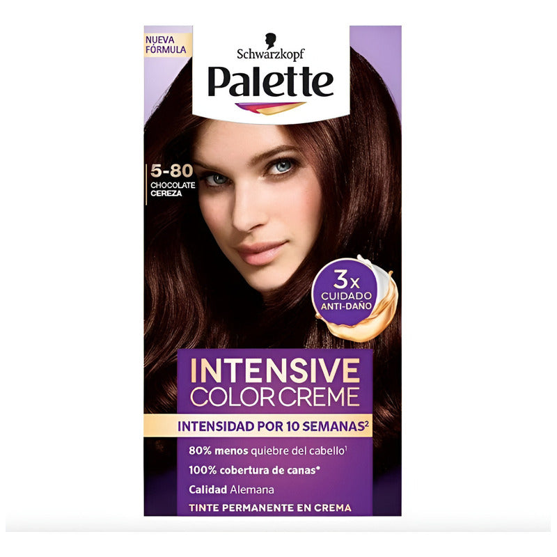Tinte Para Cabello Palette 5-80 Chocolate Cereza 6 Pz D 50ml 5-80 Chocolate Cereza