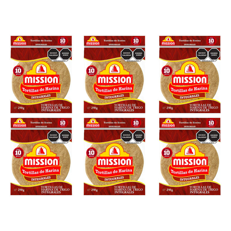 Tortillas De Harina Integrales Mission 6 Piezas De 250gr