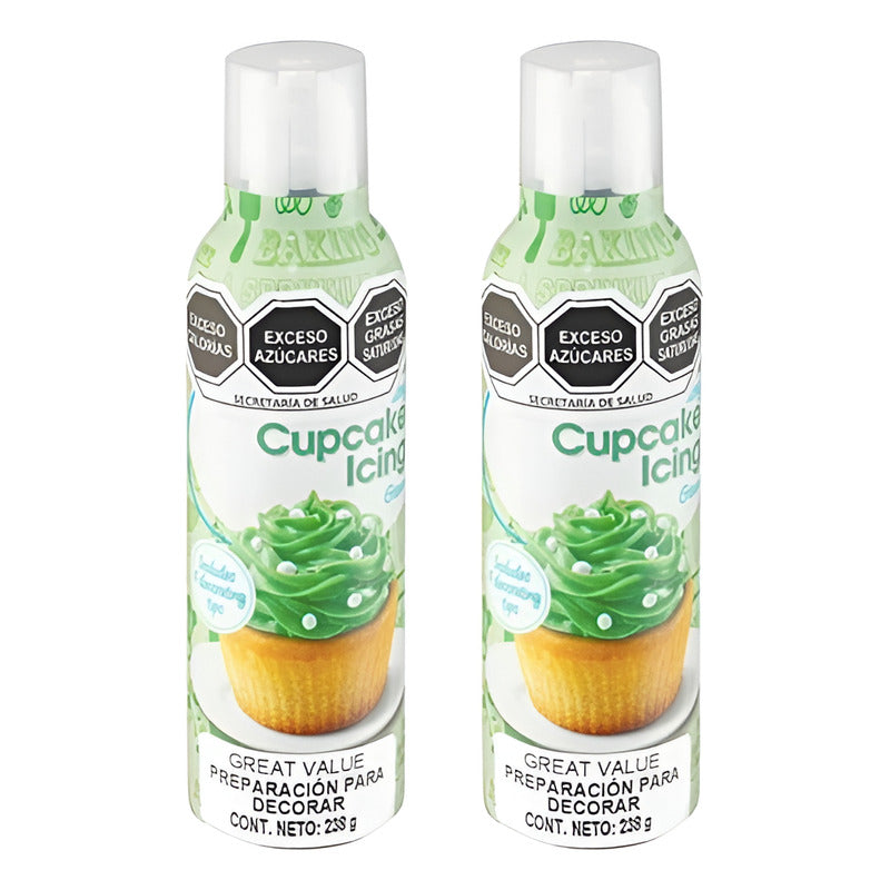 Preparado Para Decorar Gv Icing Cupcake Verde 238g (2pzs Vainilla
