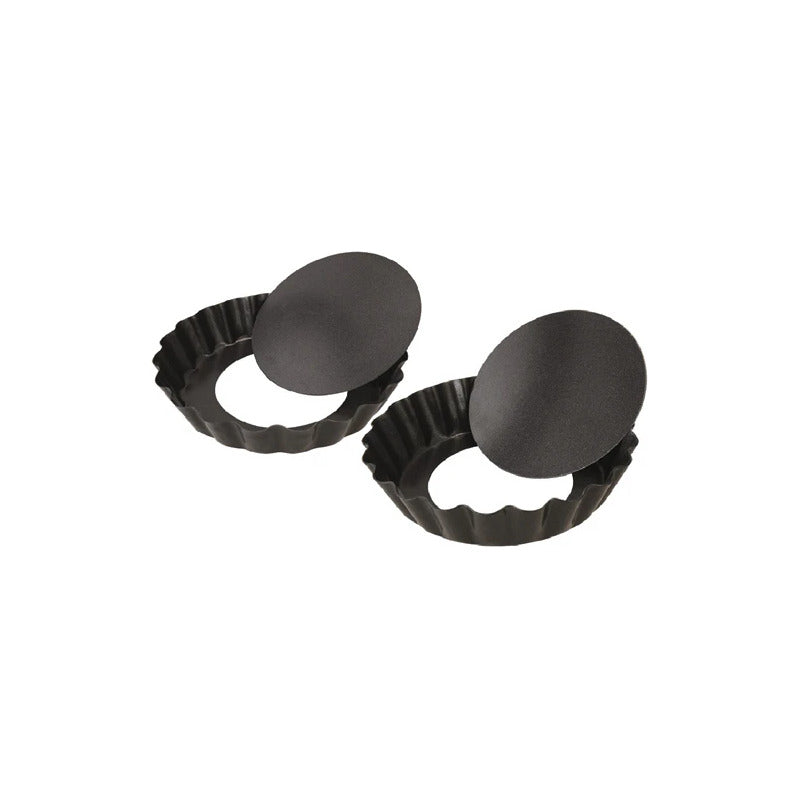 Molde Tartaleta Desmontable 25 X5.5 Cm (2 Pzs) Belle Cuisine Negro