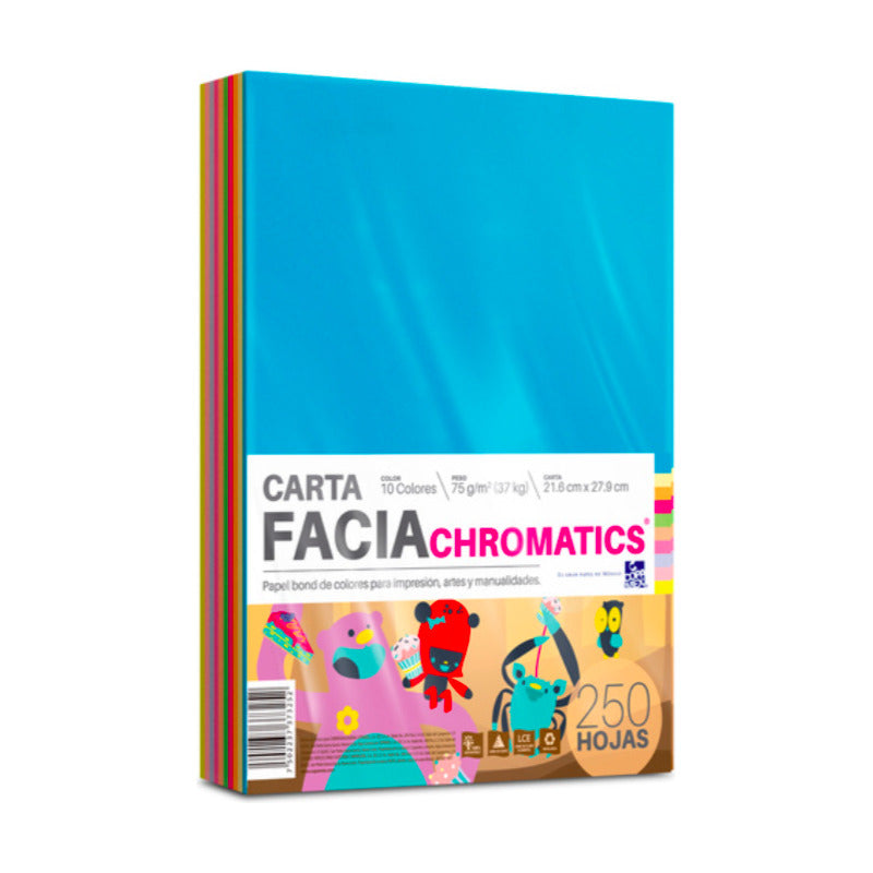Hojas De 10 Colores Surtido Chromatics Paq 250