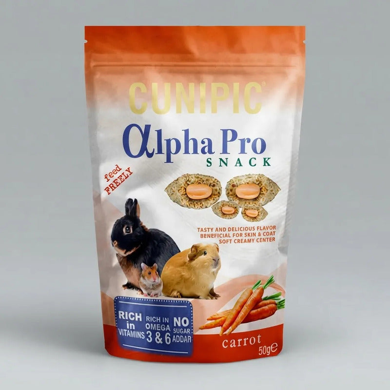 Cunipic Alpha Pro Premios De Zanahoria Peq. Mamíferos, 50 G