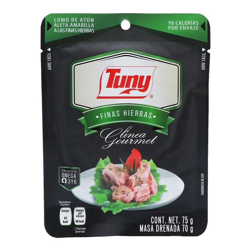 Pouch Atun Finas Hierbas Linea Gourmet Tuny 75gr 8 Pack Ipg