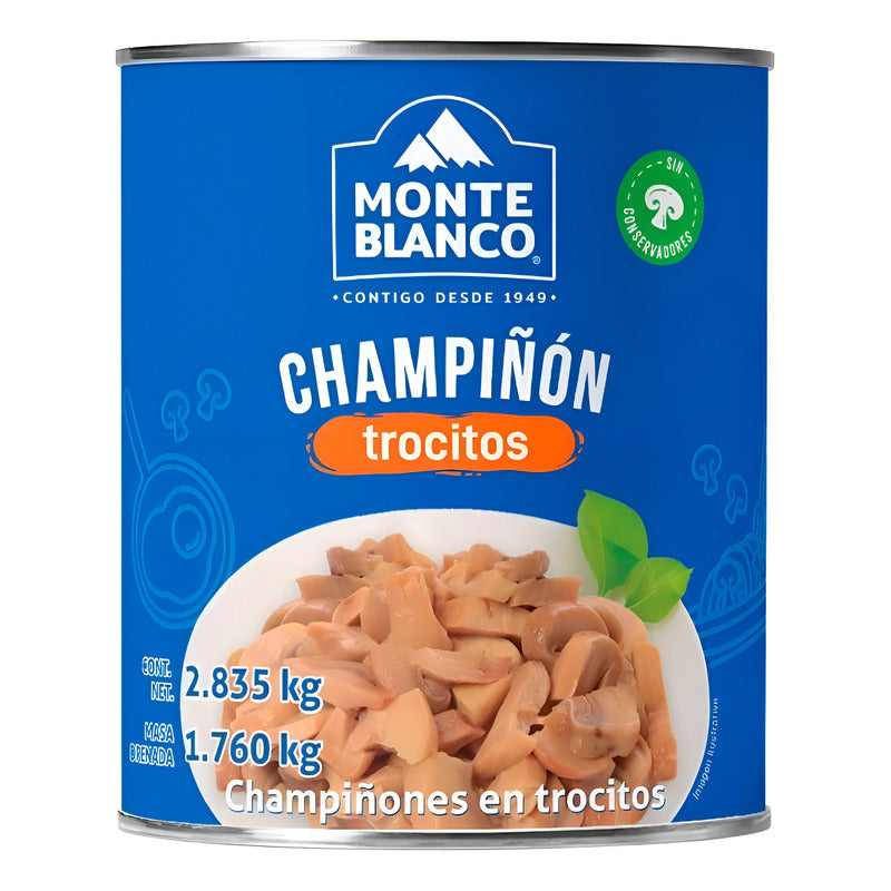 Champiñones En Trocitos Monte Blanco 2.835 Kg