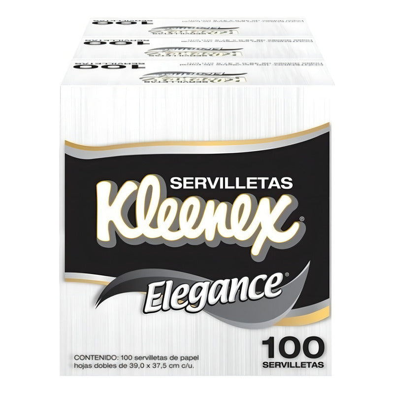 Kleenex Elegance Servilletas 3 Paquetes De 100 Servilletas