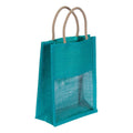 Bolsa De Yute Ventana Azul 27.5x21x10cm (3piezas)