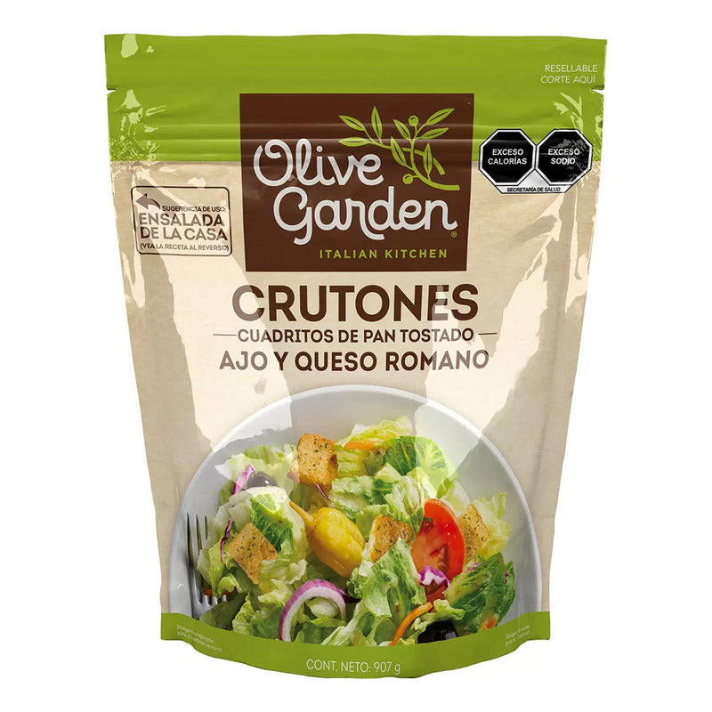 Crutones Ajo Y Queso Parmesano  Olive Garden 907g (2 Bolsas) Ajo Y Queso