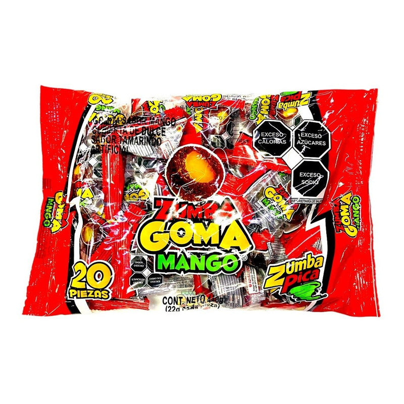 Zumba Goma Mango Tamarindo 20pzs
