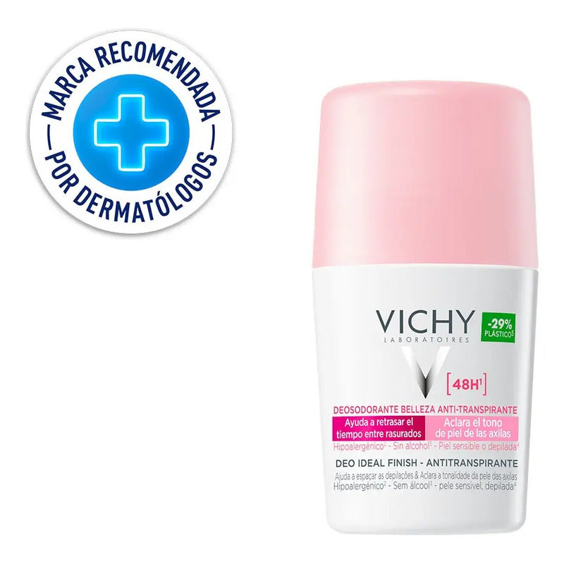 Vichy Desodorante Roll On Anti-transpirante 48h De Protección Y Reductor De Vello, 50ml