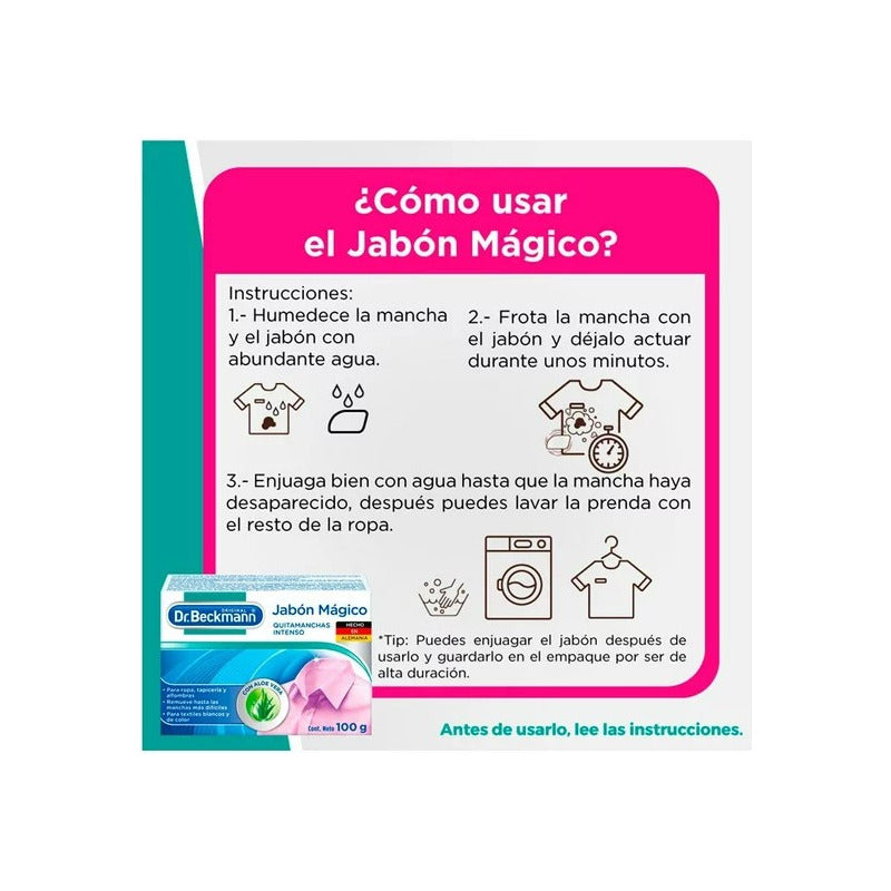 Jabón Mágico Dr Beackman  Quitamanchas  5 Pz De 100 G