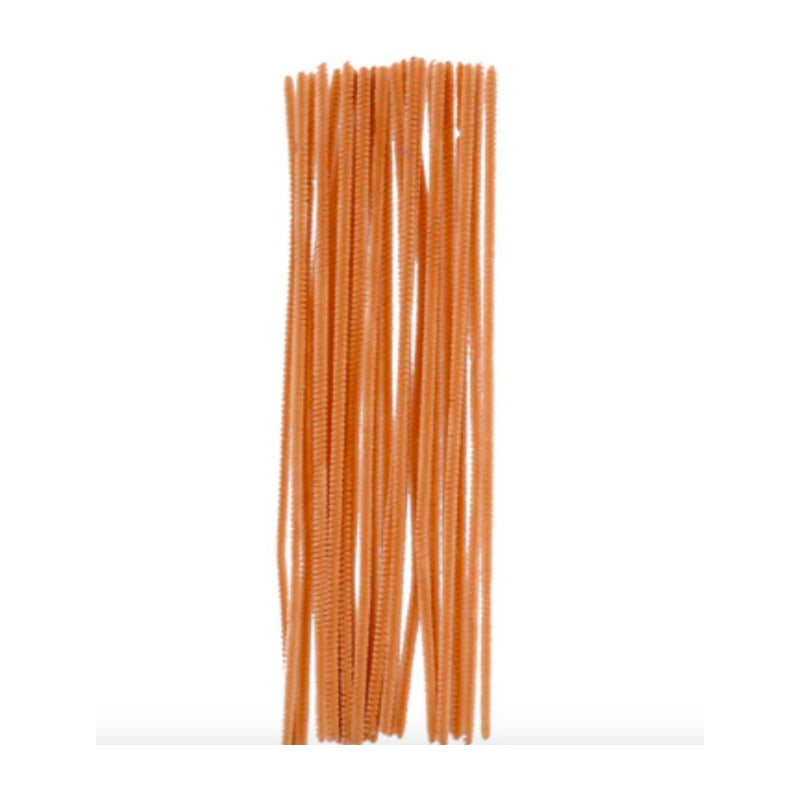 Limpia Pipas Chenille Terciopelo Color Cafe Claro 30cm 300pz
