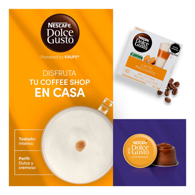 Cápsulas De Café Nescafé Dolce Gusto Latte Macchiato X16 Und