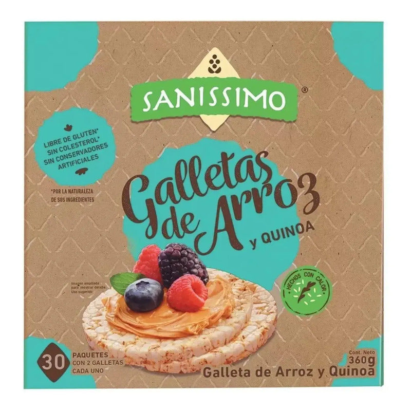 Galletas Arroz Y Quinoa Saníssimo 360g Snack Saludable