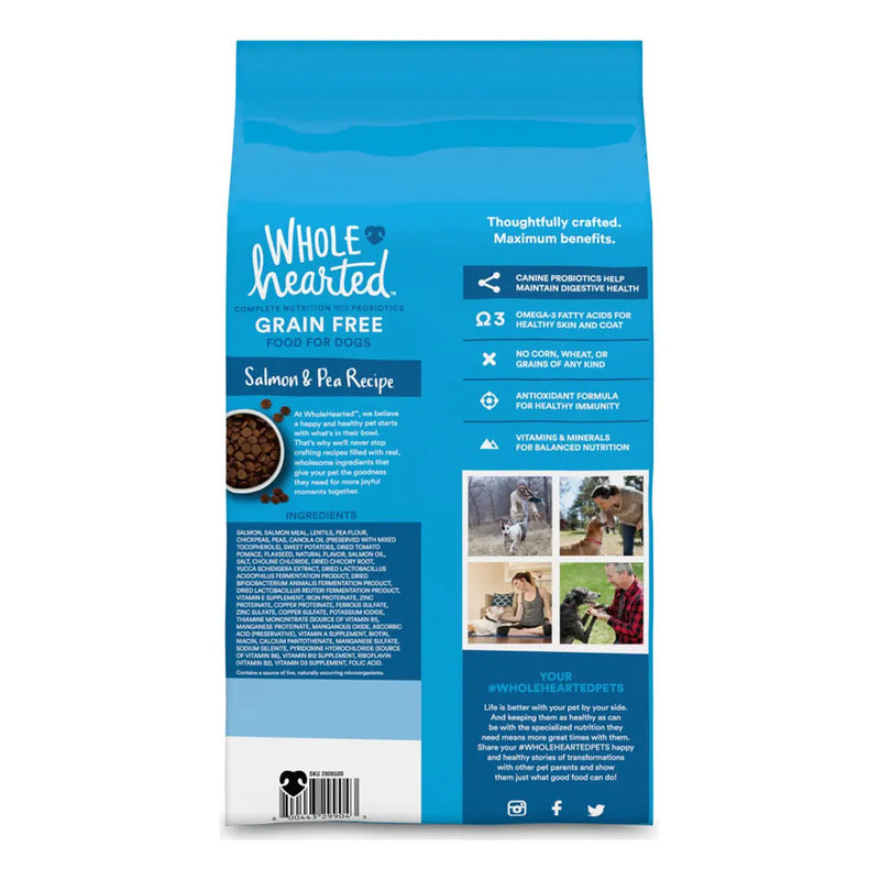 Wholehearted Alimento Natural Para Perro 11 Kg Salmon