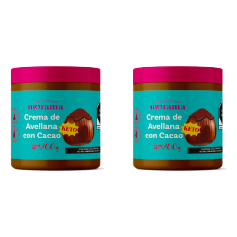 Crema De Avellana Con Cacao Keto Morama 2 Piezas De 200gr
