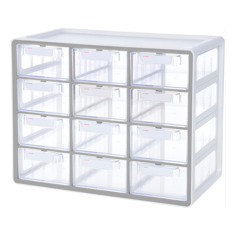 Organizador 41.5x22x33cm Multib 12 Cajones Gris Gris