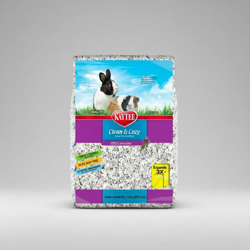 Sustrato De Papel Esencia De Lavanda Pequeñas Mascotas 49.2l Gris