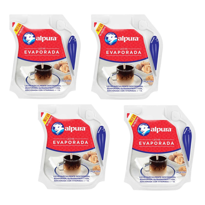 Leche Evaporada Alpura 125 Ml (4 Piezas)