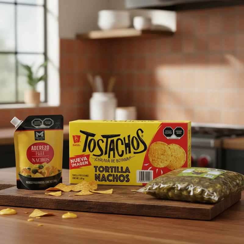 Kit Nachos Tostachos + Queso 2.26kg + Chiles3kg