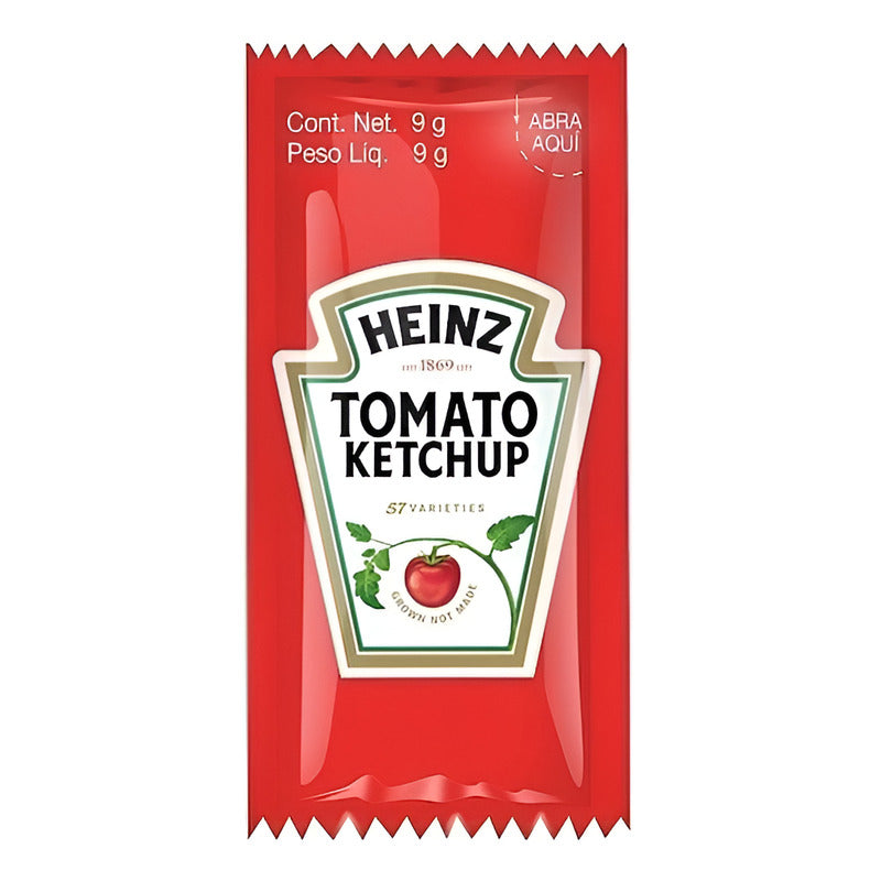 Salsa Catsup Heinz Ketchup 200 Sobres De 9gr C/u Porcionada