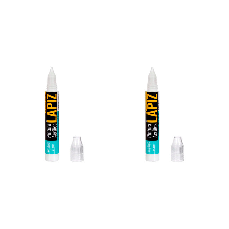 Pintura Acrílica En Lápiz Color Blanco 2 Piezas De 30ml Blanco