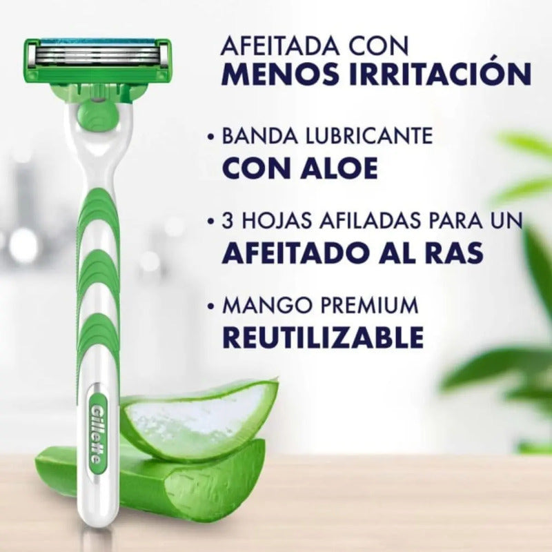 16 Repuestos Gillette Mach3 Sensitive Para Afeitar