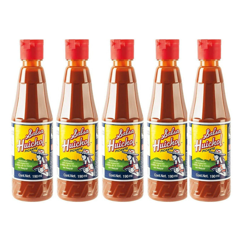 Salsa Huichol Picante 190 Ml 5 Pz