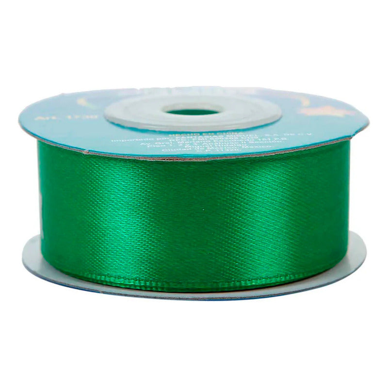Liston Verde Satinado 23mm 10m Verde Lisa