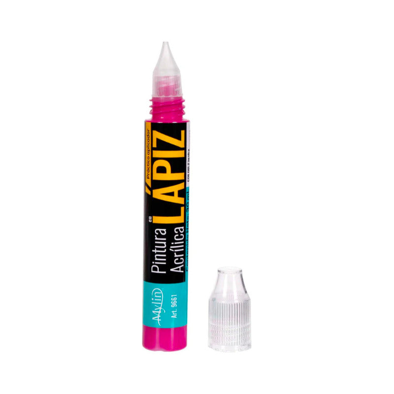 Pintura Acrílica En Lápiz Color Fiusha 1 Pieza De 30ml Fucsia