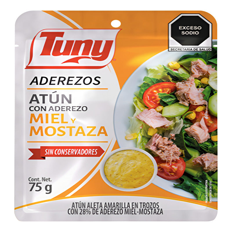 Atun Con Aderezo De Miel Y Mostaza Tuny 3 Piezas De 75grs