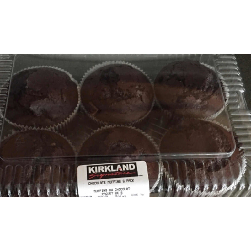 Muffins Kirkland 4 Cajas De 6 Pzas 990gr Chocolate Sin Relleno