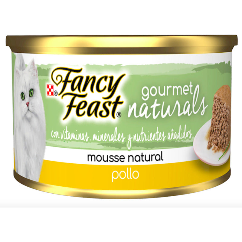 Fancy Feast Gourmet Naturals P/gato Sabor Pollo 3 Pzs De 85g