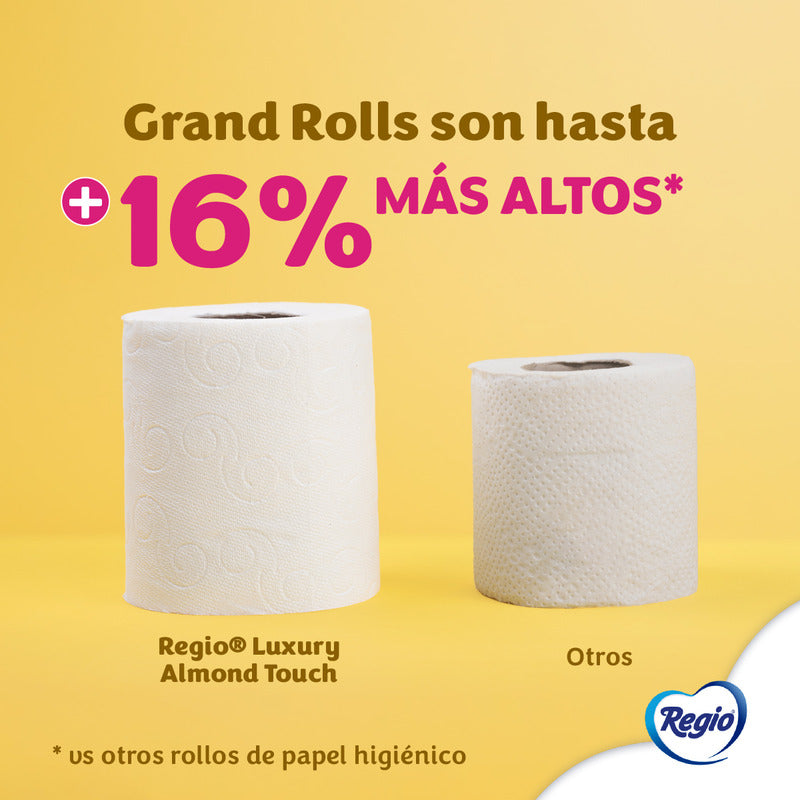 Pack X32 Rollos Papel Higiénico Regio Luxury Almond Touch Xxl