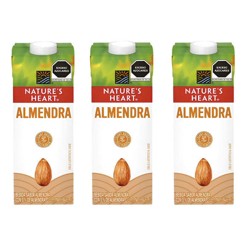 Bebida Vegetal Nature's Heart Sabor Almendra 6 Pzas De 946ml