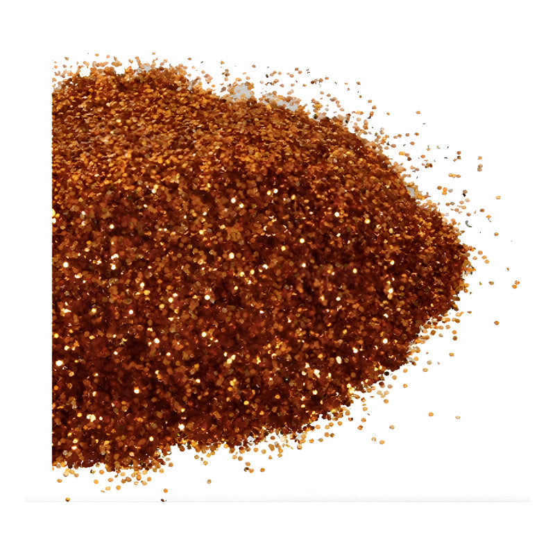 Diamantina #2 Color Naranja Metalico De 0.6mm 12 Pzas De 50g Naranja