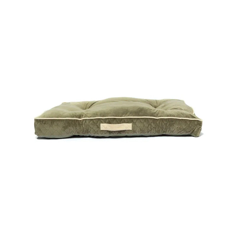 Cama Extendida Y Suave Diseño Geométrico Para Perro, Grande Verde