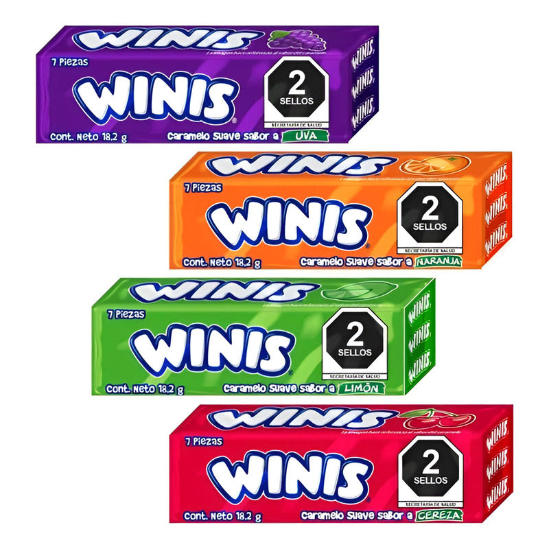 Caramelo Suave Winis Surtido 40 Pzas De  18.2 G C/u
